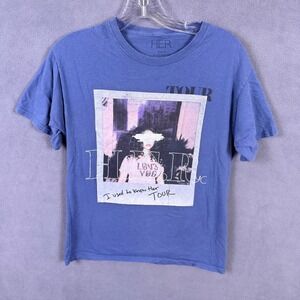 H.E.R. I Used To Know Her Tour T-Shirt Mens Small Blue Concert Graphic Tee